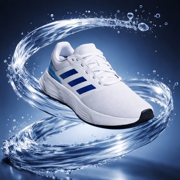 adidas Other - NIB Adidas Galaxy 6 Men's Running Shoes Size 10 White Blue Three Stripes
